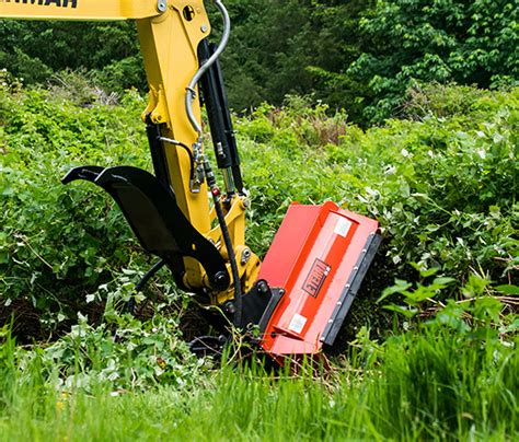 flail mower attachment for mini excavator|mini excavator bush hog attachment.